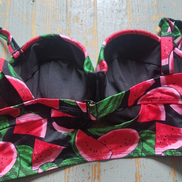 Torrid Underwire Push Up Bikini Top Watermelon - Picture 2 of 8